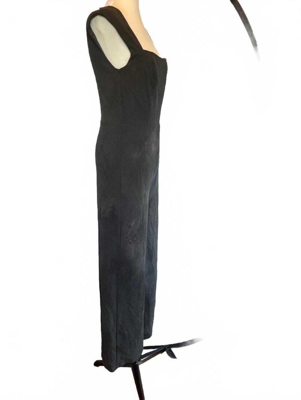 Lulus Black Ombre Wash Wide Leg Sleeveless Jumpsuit Large Edgy Chic Minimalist - Picture 2 of 9